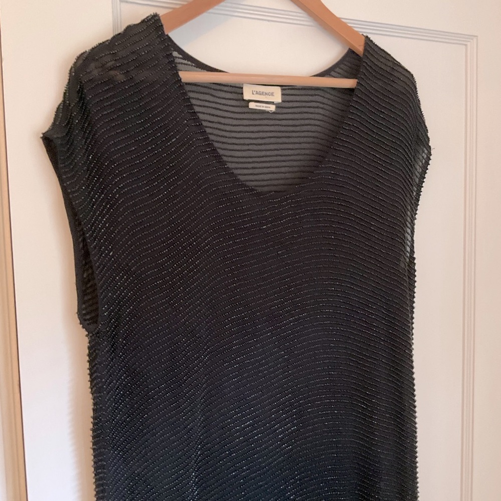 L’Agence beaded black dress, never worn, size XS